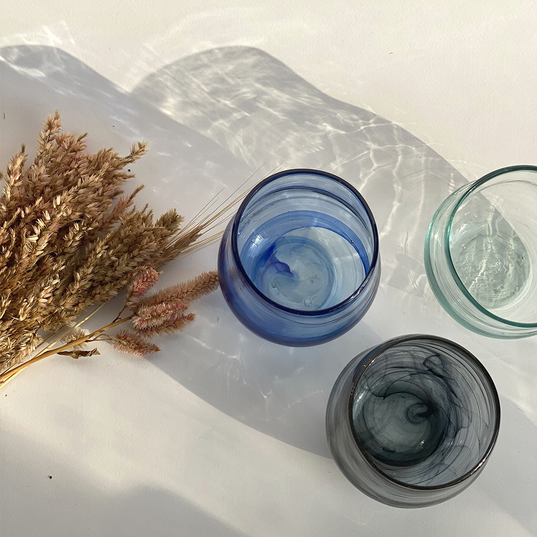 Introducing our eco-friendly Bubble Cups, handcrafted with care in Lebanon using recycled glass. Each cup is a testament to sustainable elegance, where environmental consciousness meets artistic craftsmanship.