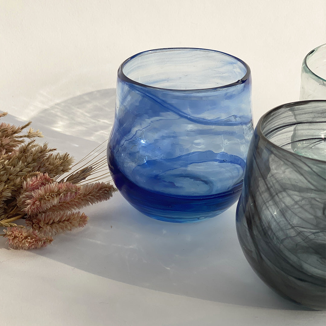 Introducing our eco-friendly Bubble Cups, handcrafted with care in Lebanon using recycled glass. Each cup is a testament to sustainable elegance, where environmental consciousness meets artistic craftsmanship.