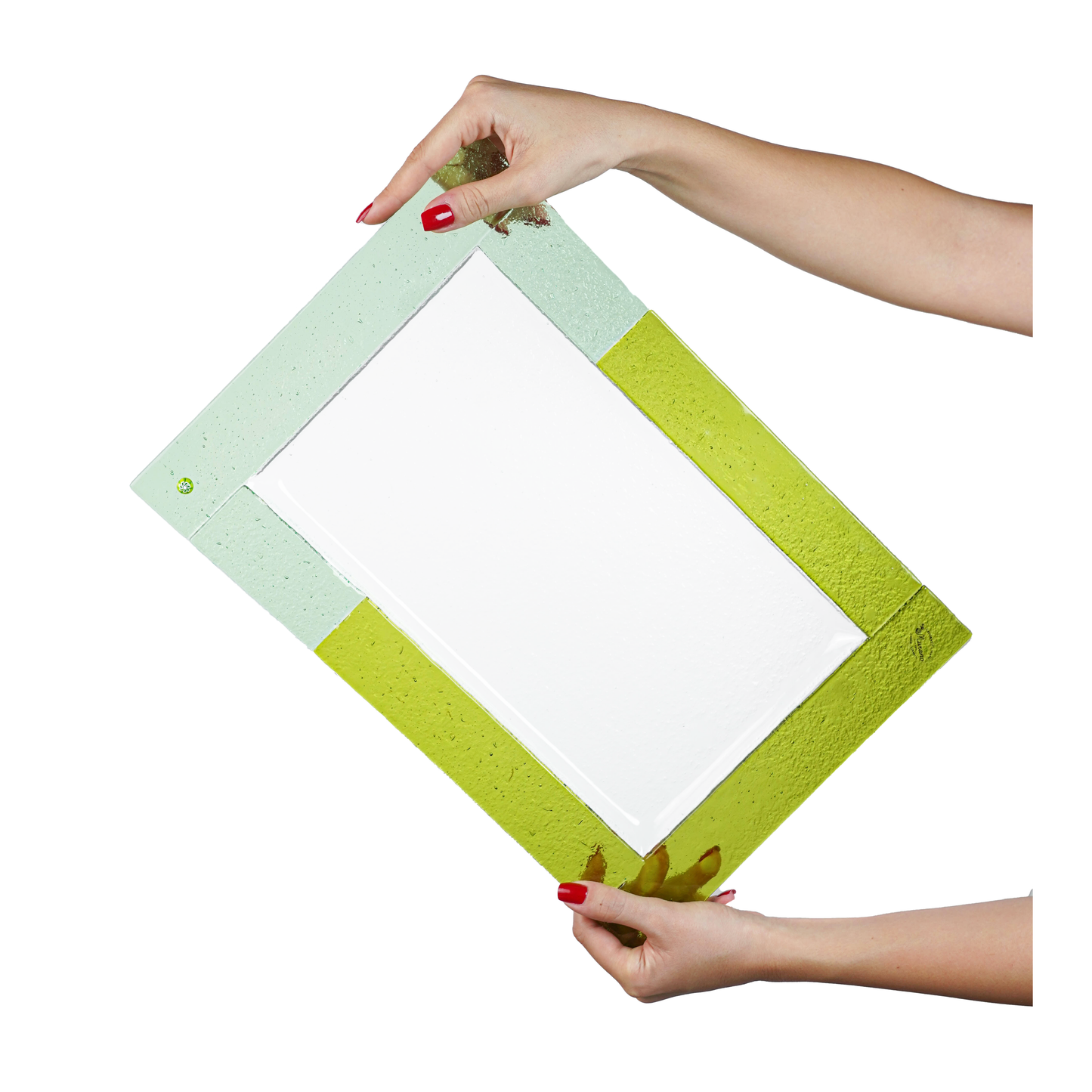 Mountain Green Candy Murano Tray