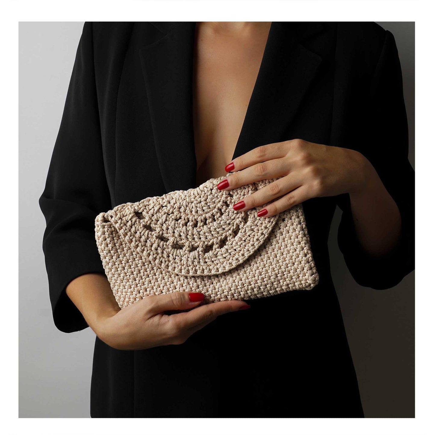 Handmade crochet bag vibrant colors intricate craftsmanship Lebanese artistry unique sustainable accessory