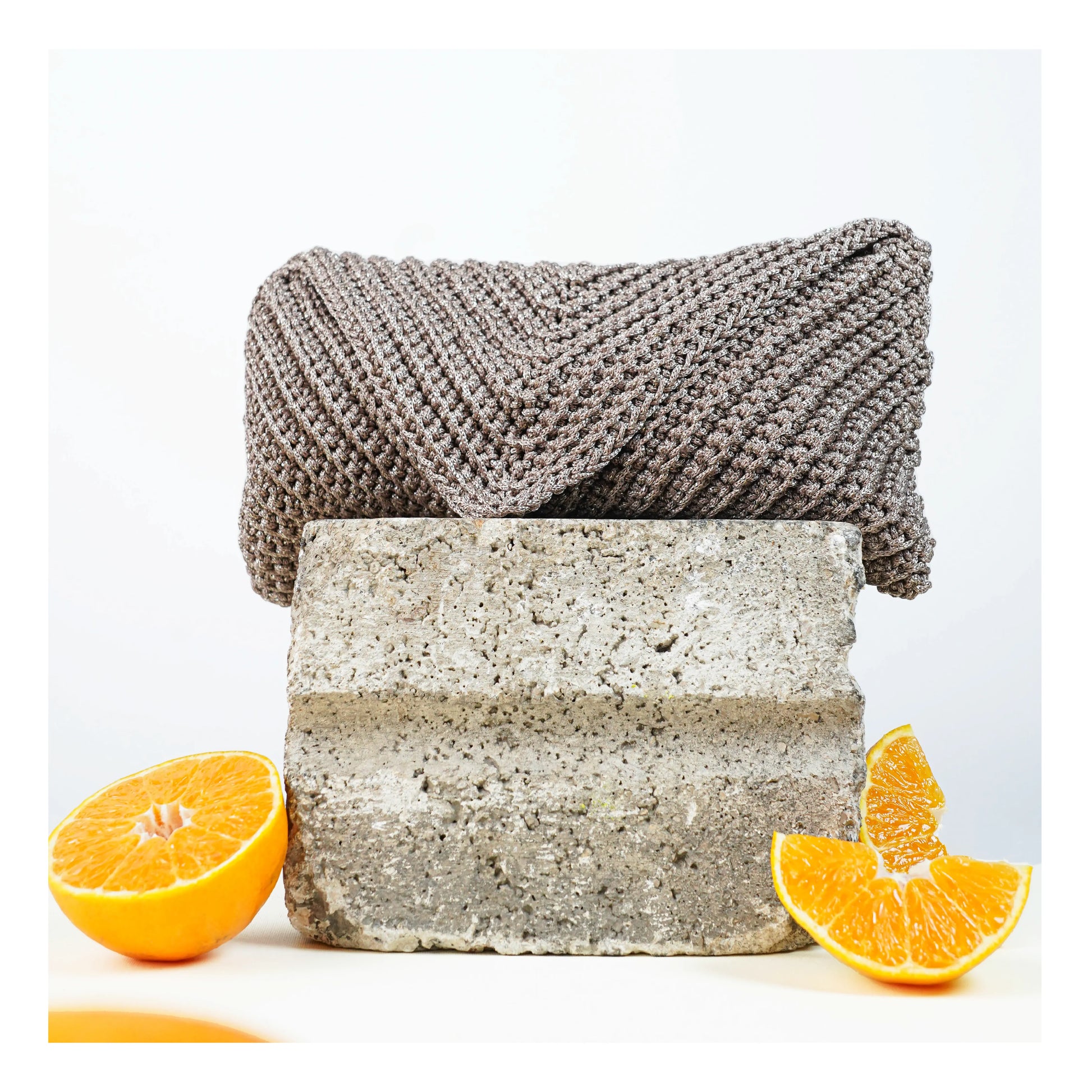 Handmade crochet bag in vibrant colors,  showcasing intricate craftsmanship inspired  by Lebanese artistry. A unique and sustainable  accessory from Dhalu World, adding a touch of  warmth and cultural richness to your style