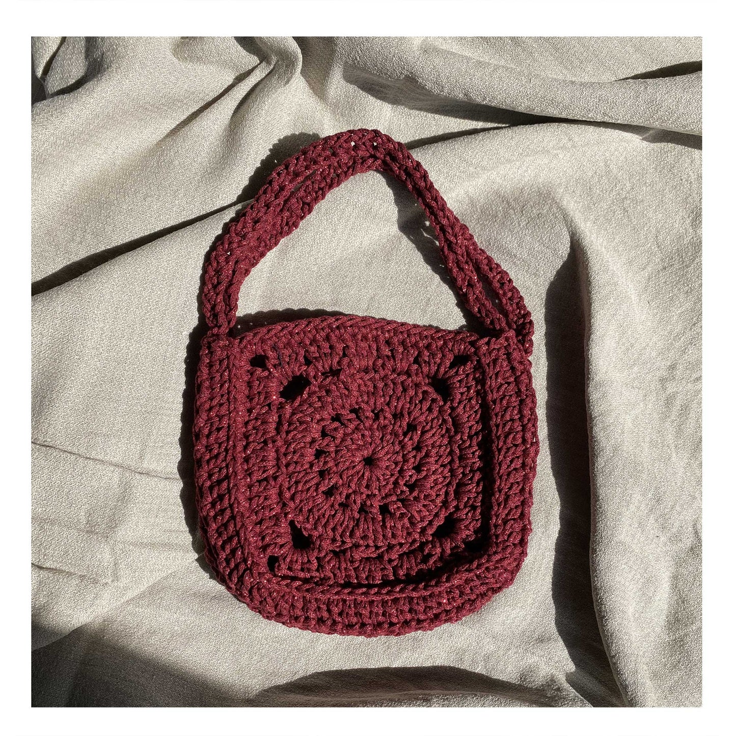 Handmade crochet bag vibrant colors intricate craftsmanship Lebanese artistry unique sustainable accessory