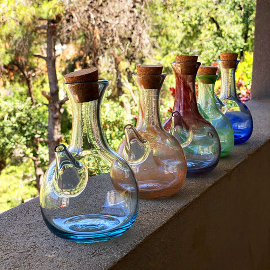 Olive Oil Dispenser - Recycled Blown Glass