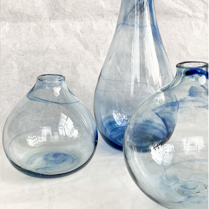 Recycled Belly Vase - Blue